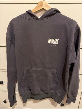 Men's Charcoal White Fox Hoodie